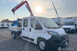 Fiat ducato 7 posti gru e cassone 2020