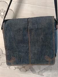 borsa a tracolla di jeans 