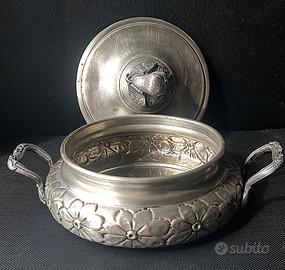 Zuccheriera/scatola vintage Peltro 95%