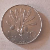moneta 10 Lire 1949