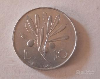 moneta 10 Lire 1949