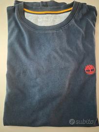 T-Shirt Timberland Blu Taglia M 100% Cotone