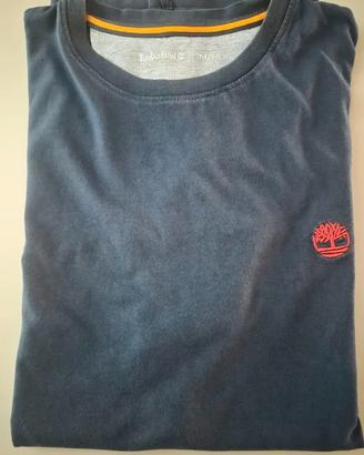 T-Shirt Timberland Blu Taglia M 100% Cotone