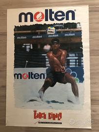 POSTER VINTAGE - KARCH KIRALY - BEACH VOLLEYBALL - Collezionismo In