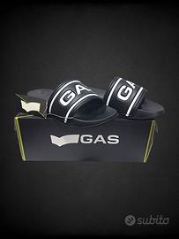 GAS Ciabatte Uomo 41 Nero Bianco Slider Nuove