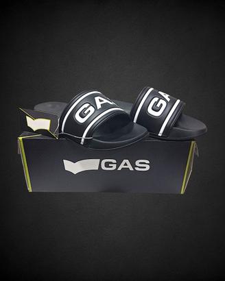 GAS Ciabatte Uomo 41 Nero Bianco Slider Nuove