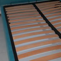 Letto contenitore verde,2 materassi singoli,comodi