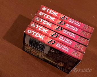 Cassette audio TDK D-60EB IEC I/ TYPE I - 5 Pack