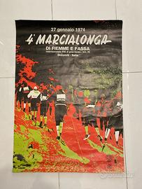 4a MARCIALONGA FIEMME E FASSA 1974-MANIFESTO 70x50