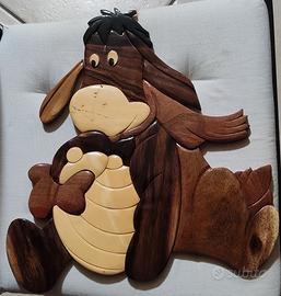 immagine asinello di Winnie de Pooh in legno 