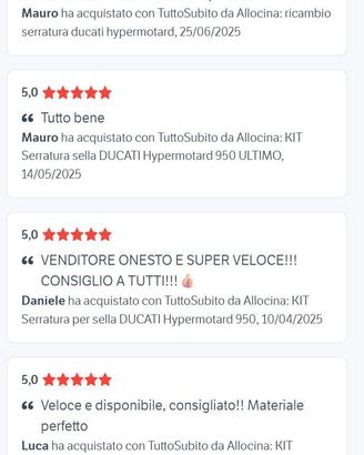 KIT Serratura per sella DUCATI Hypermotard 950 NEW