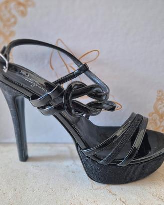 Scarpe donna Galant nere n.38 tacco alto e plateau
