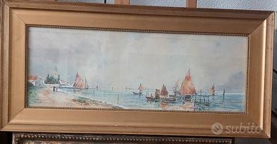 vecchio quadro Venezia fine 800 primi 900