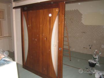 PORTA SCORREVOLE IN LEGNO-CILIEGIO X SEPARAZIONE A