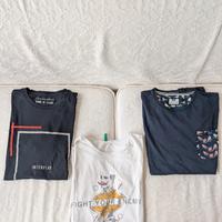 3 T shirt Taglia M Stampe Cotone 100% Made in Ital
