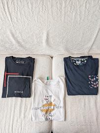 3 T shirt Taglia M Stampe Cotone 100% Made in Ital