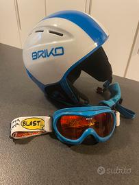 Casco sci bimbo Briko con mascherina
