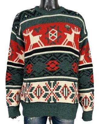 Lacoste Vintage Maglione Uomo XL 6 Alpaca Nordic