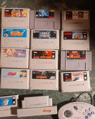 Lotto console Super Nintendo e Famicom e giochi