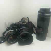 MACCHINA FOTOGRAFICA CANON F-1 CON 50MM1:1.8 +35MM