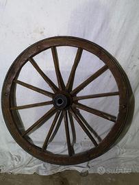 VECCHIA RUOTA CARRO ADIBITA A TAVOLO 120CM 330€