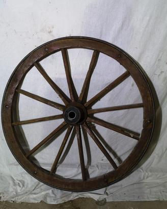 VECCHIA RUOTA CARRO ADIBITA A TAVOLO 120CM 330€