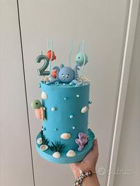 Torta compleanno tema mare