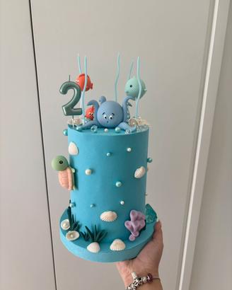 Torta compleanno tema mare
