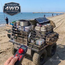 carrello elettrico da pesca 4x4 sabbia surfcasting