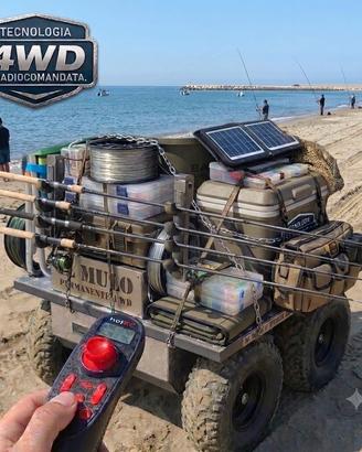 carrello elettrico da pesca 4x4 sabbia surfcasting