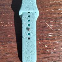 Cinturino 20mm silicone floreale 