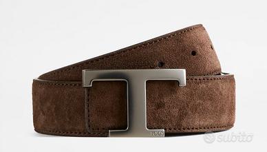 Cintura reve Tod’s in pelle scamosciata marrone