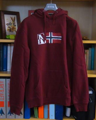 Felpa Napapijri maniche lunghe con cappuccio