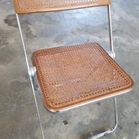 Plia Piretti Castelli sedia paglia Vienna anni 70