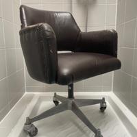 Sedia poltrona ufficio pelle vintage anni 60 70 80