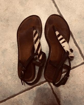 Sandali zebrati animalier, n 38