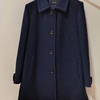 cappotto corto donna lana taglia 44 blu scuro 