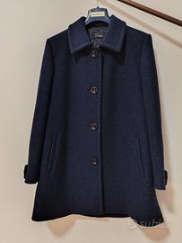 cappotto corto donna lana taglia 44 blu scuro 
