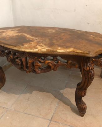 Tavolino stile luigi xv piano marmo zona Piemonte