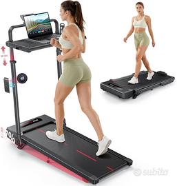 Tapis Roulant Elettrico Pieghevole 12 km/h Tavolo