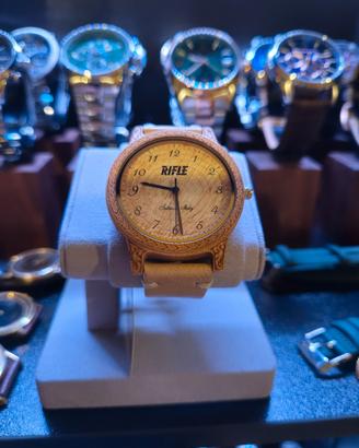 Orologio Rifle Natural Wood Tattoo Italy Legno