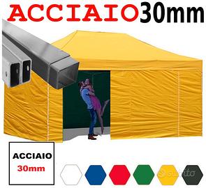 Gazebo pieghevole 6x3 giallo giardino feste eventi