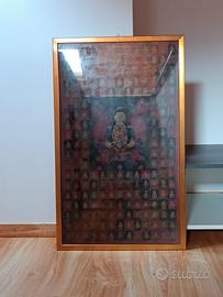 Thangka Orientale dipinto su tela - Incorniciato