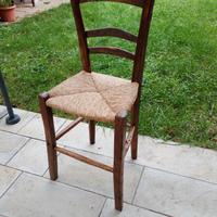 Sedia rustica friulana fatta a mano