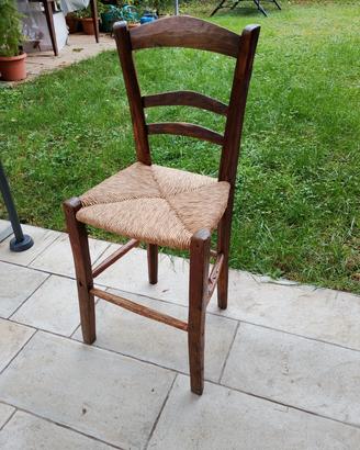 Sedia rustica friulana fatta a mano