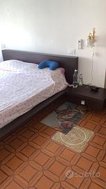 LETTO COMPLETO CON COMODINI, RETE E MATERASSO