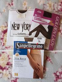 Set 3 paia di collant nuove