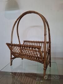 portariviste anni 70 in bambù. 