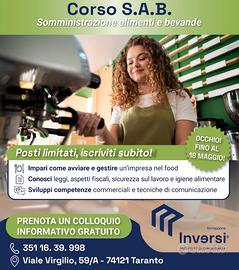 Corso SAB - Somministrazione Alimenti e Bevande
