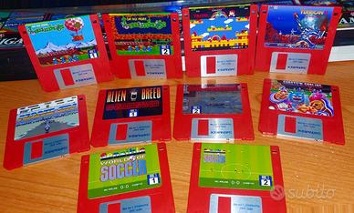 giochi su floppy Amiga 500 con etichetta